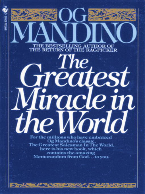 Title details for The Greatest Miracle in the World by Og Mandino - Wait list